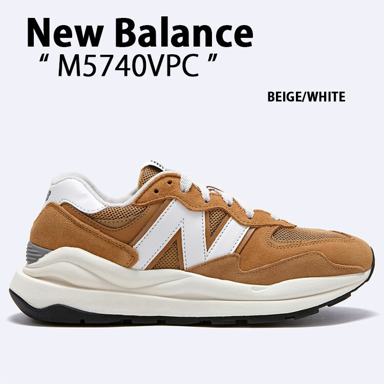 New Balance ニューバランス スニーカー M5740VPC NEWBALANCE M57/40 BEIGE WHITE シューズ  NEWBALANCE5740 ニューバランス5740 ビッグN レザー 本革 ベージュ