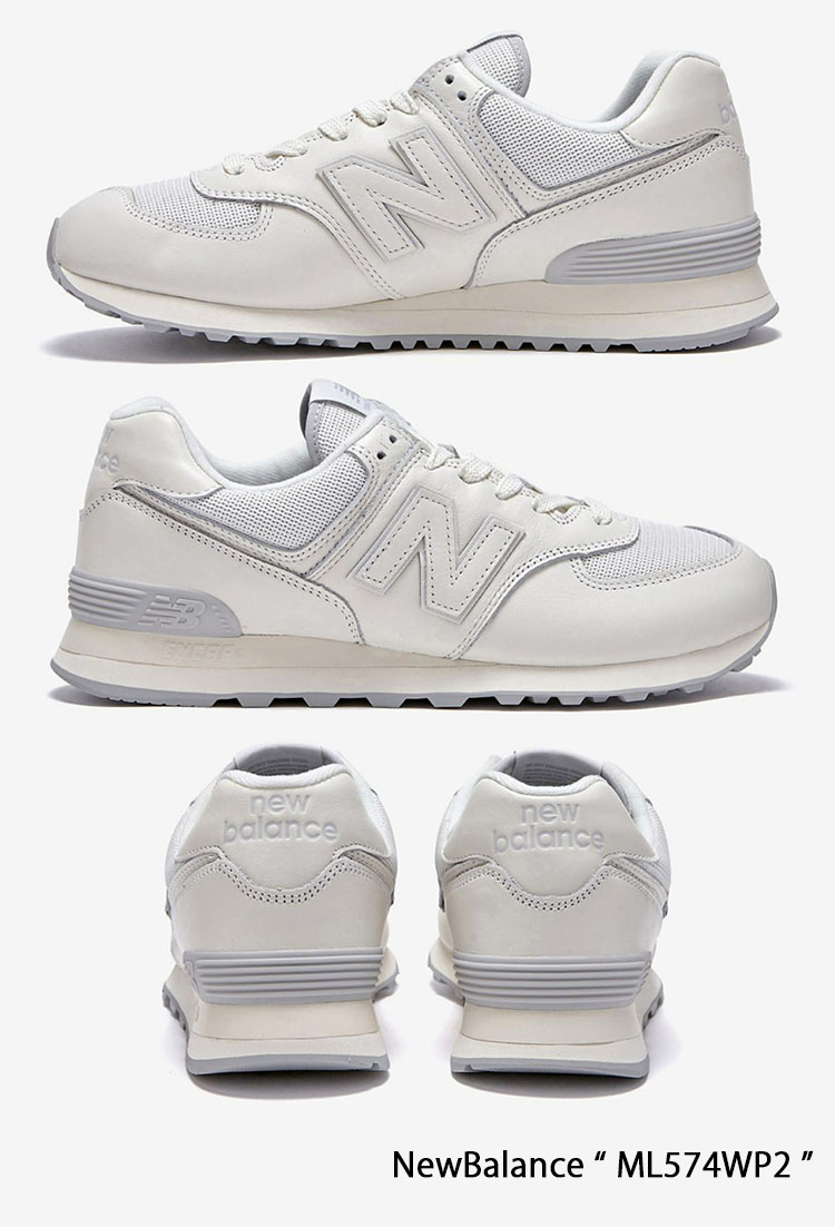 New Balance ニューバランス スニーカー ML574WP2 NEWBALANCE 574 WHITE CREAM GRAY シューズ レザー  本革 ホワイト クリーム グレー メンズ レディース