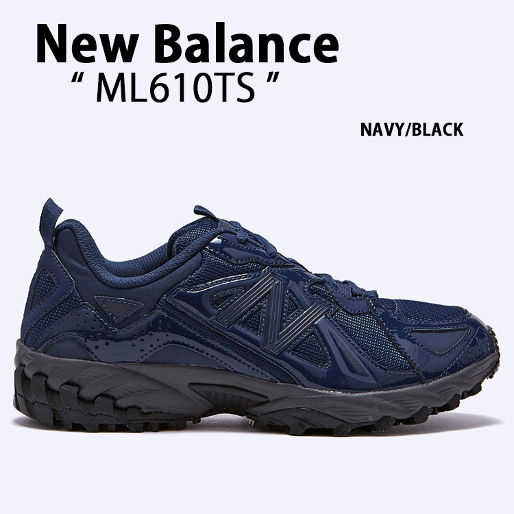 New Balance ニューバランス スニーカー ML610 ML610TS NAVY BLACK シューズ ネイビー ブラック ランニングシューズ  メッシュアッパー