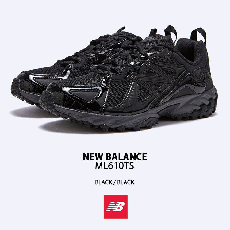 New Balance ニューバランス スニーカー ML610 ML610TU BLACK シューズ ブラック ランニングシューズ メッシュアッパー  メンズ レディース