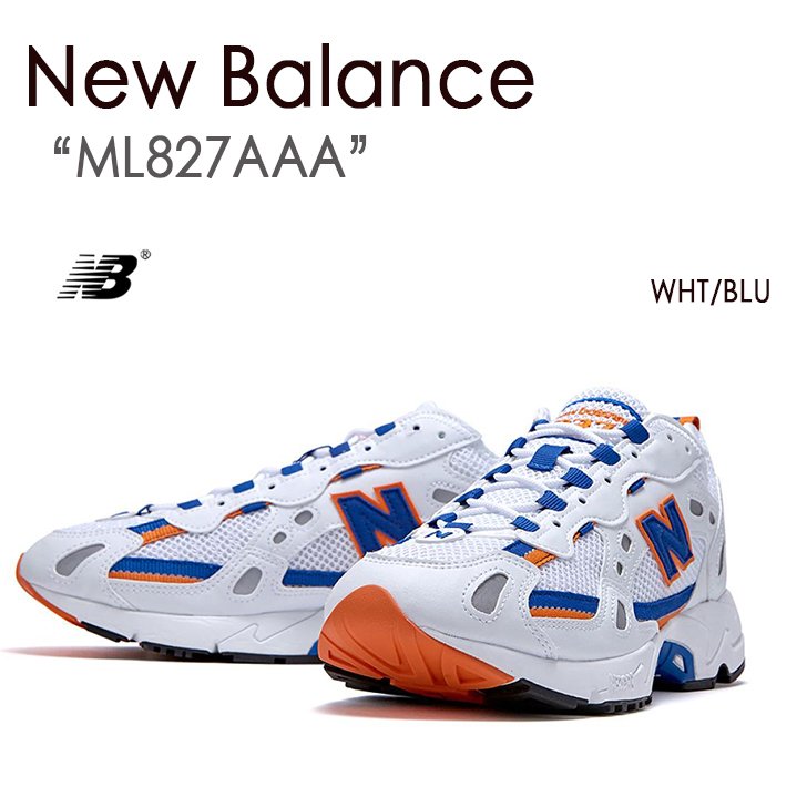 New Balance ニューバランス スニーカー 827 ML827AAA ホワイト ブルー WHITE BLUE メンズ