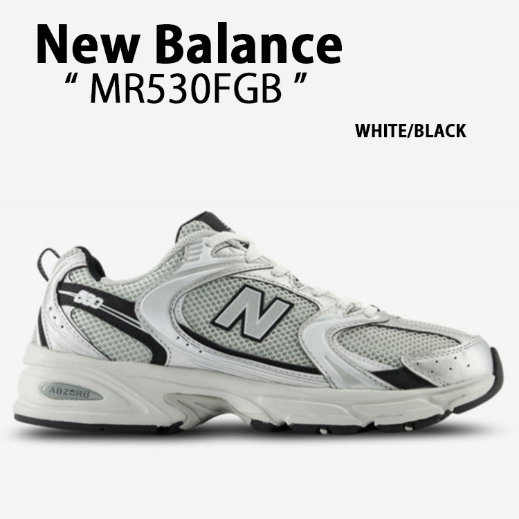 New Balance ニューバランス スニーカー MR530FBG WHITE BLACK シューズ メッシュ NewBalance530  ニューバランス530 ランニングシューズ ホワイト ブラック