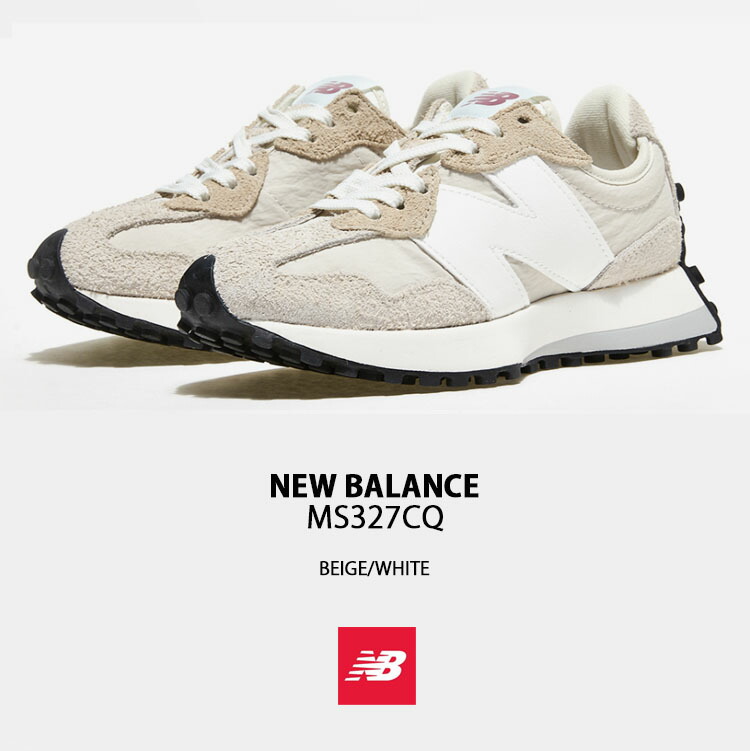 New Balance ニューバランス スニーカー 327 MS327CQ BEIGE WHITE シューズ ベージュ ホワイト スエード メンズ  レディース