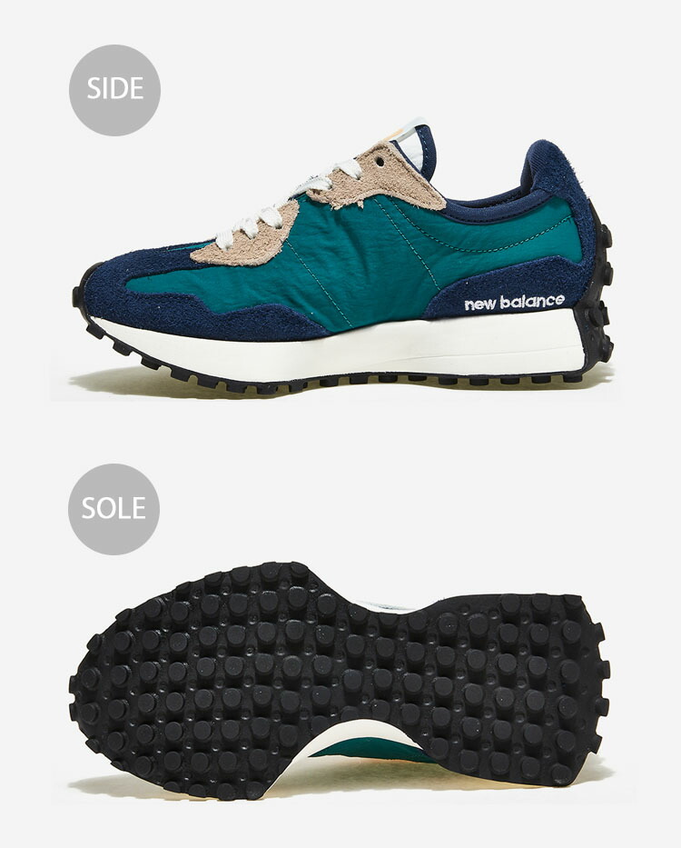 New Balance（ニューバランス） スニーカー 327 MS327CU GREEN BLUE