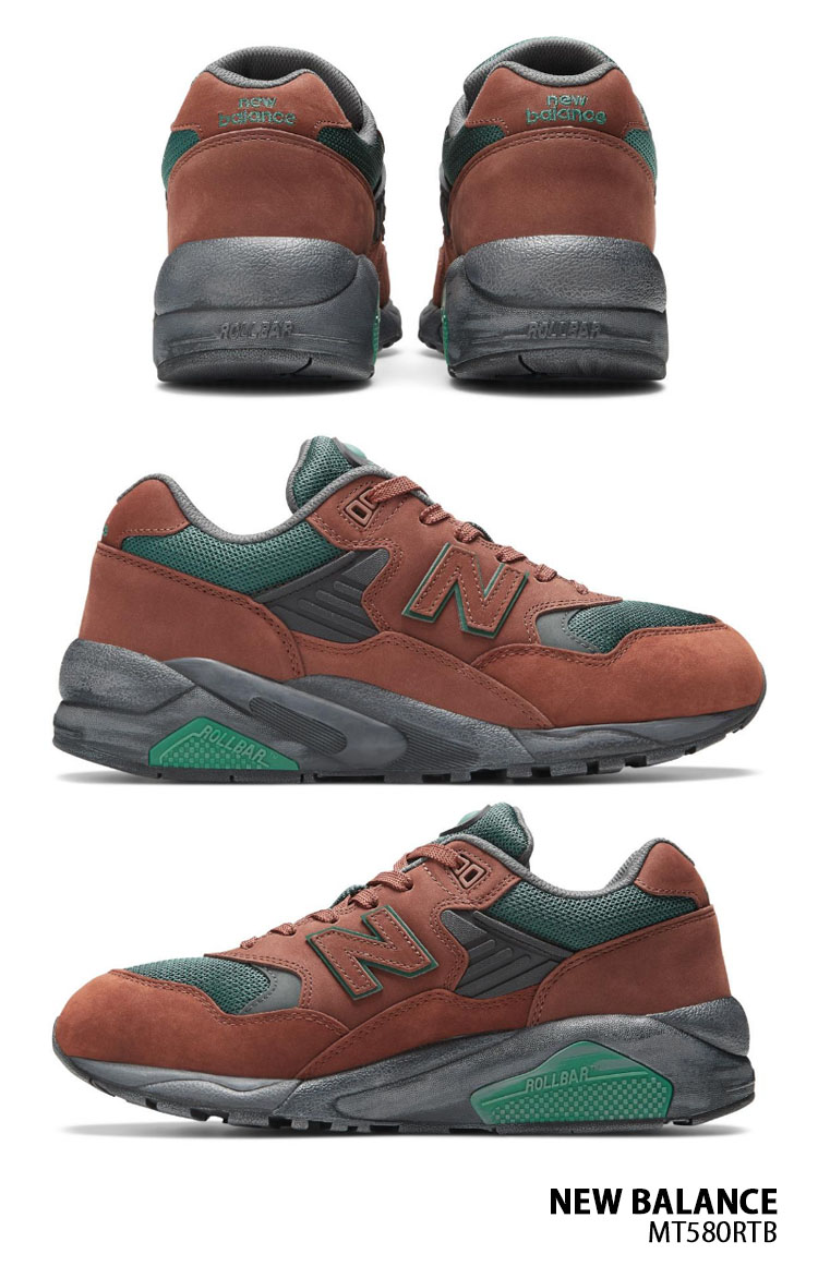 New Balance ニューバランス スニーカー MT580RTB NEWBALANCE MT580 BROWN ORANGE GREEN シューズ  レザー 本革 スエード ブラウン オレンジ グリーン メンズ