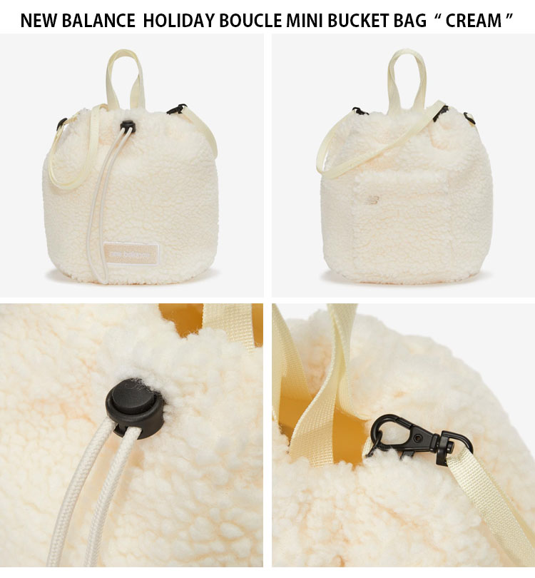 New Balance ニューバランス レディース ショルダーバッグ HOLIDAY BOUCLE MINI BUCKET BAG ホリデー ブークル  ミニ バケットバッグ 女性用 NBGCECH102