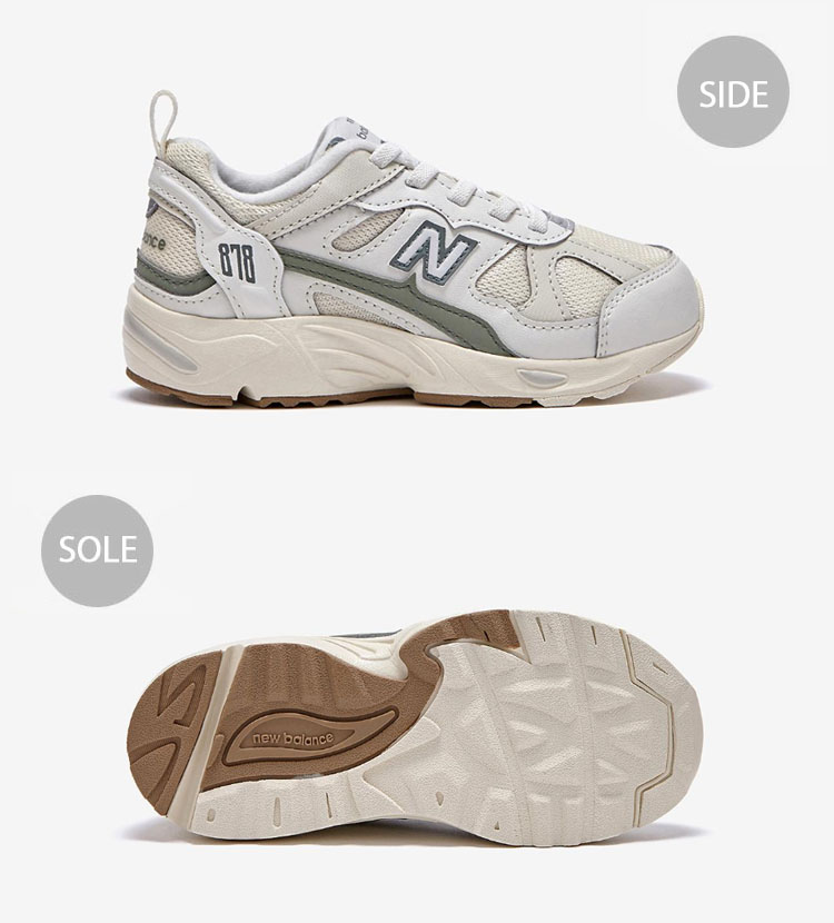 新品　New Balance ベージュ スニーカー 17.5㎝ New Balance ベージュ スニーカー(美品) - メルカリ