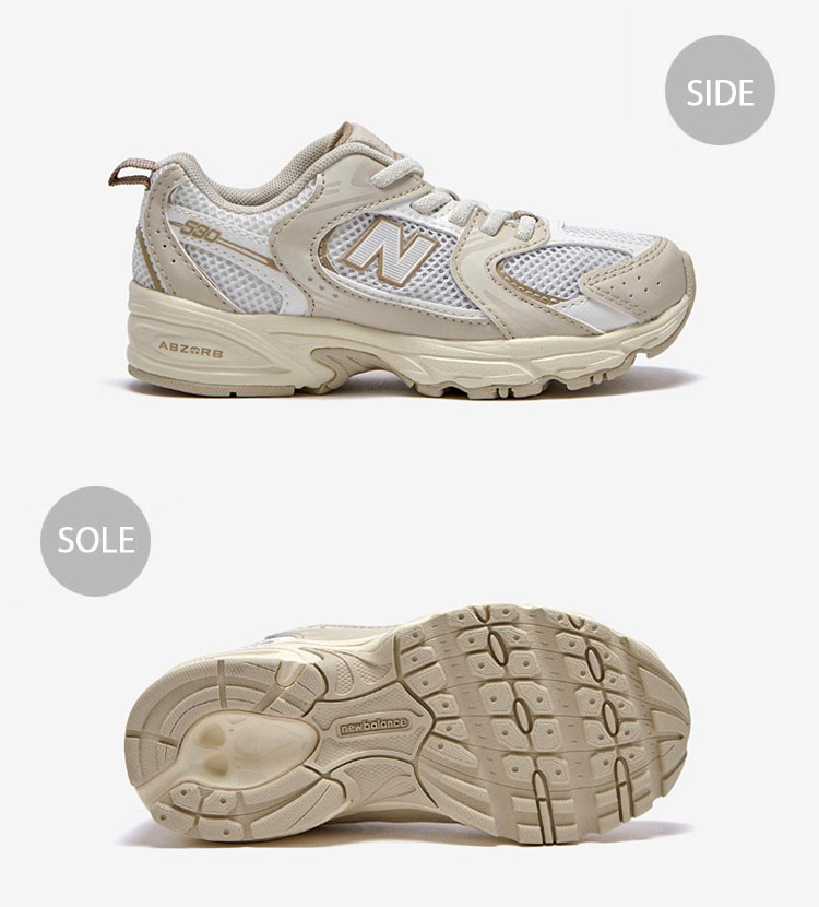 New Balance ニューバランス キッズ スニーカー NewBalance 530 BEIGE キッズシューズ ベージュ ホワイト  PZ530AA ベビー用 キッズ用 ジュニア用 子供用