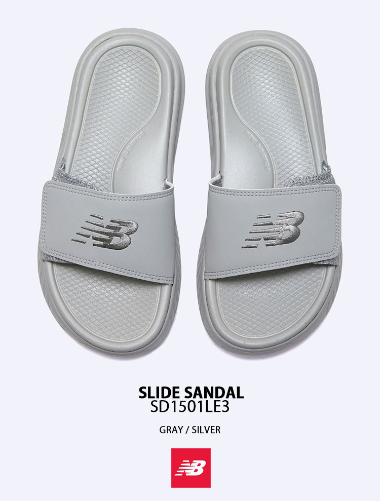 New Balance ニューバランス サンダル スライドサンダル SLIDE SANDAL SD1501LE3 GRAY SILVER シャワー サンダル ベルクロ サイズ調整 スリッパー 疲労防止 : nb-sd1501le3 : セレクトショップ a-clo - 通販 -  Yahoo!ショッピング