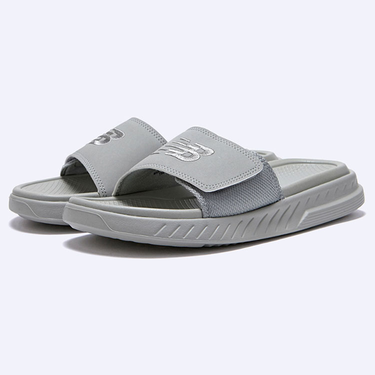 New Balance ニューバランス サンダル スライドサンダル SLIDE SANDAL SD1501LE3 GRAY SILVER  シャワーサンダル ベルクロ サイズ調整 スリッパー 疲労防止