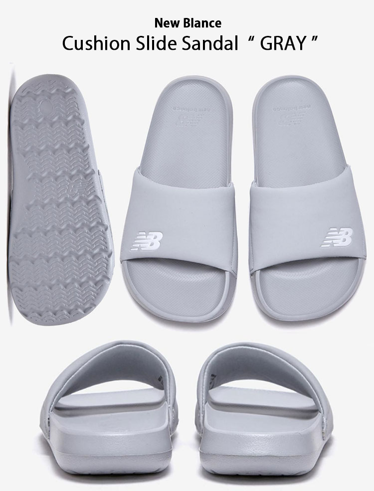 New Balance ニューバランス サンダル CUSHION SLIDE SANDAL GRAY シャワーサンダル スライドサンダル スリッパー  グレー SD6301SGY NBRJCS106G