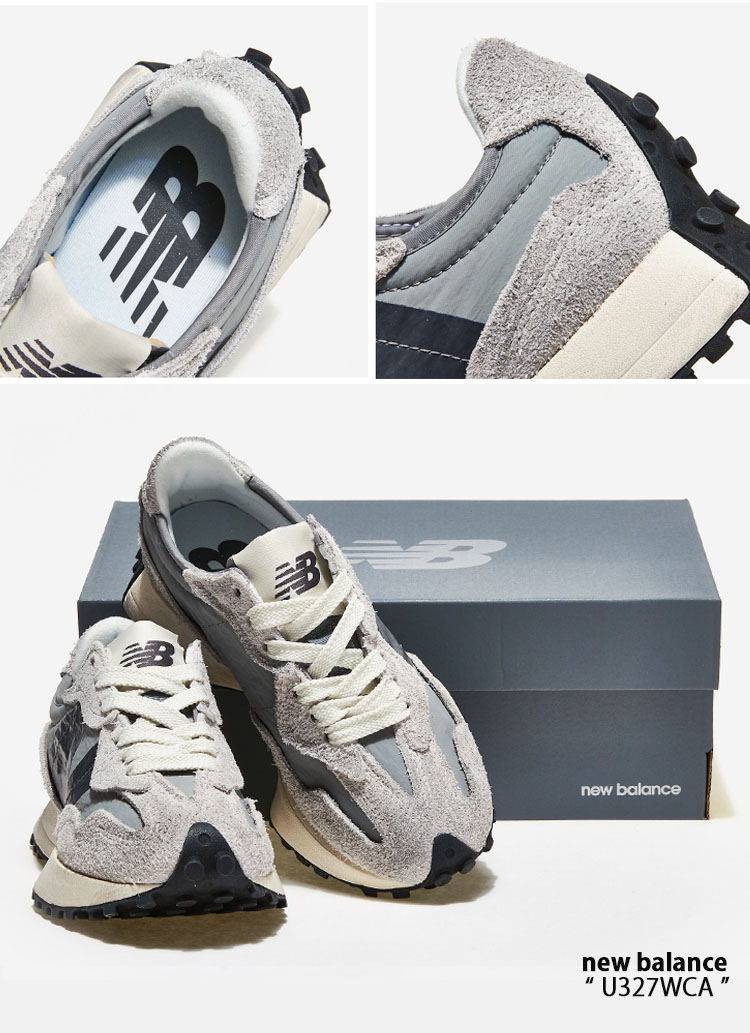 New Balance ニューバランス スニーカー 327 U327WCA GRAY NAVY BLUE ピッグスウェード グレー ブルー ネイビー  シューズ メンズ レディース