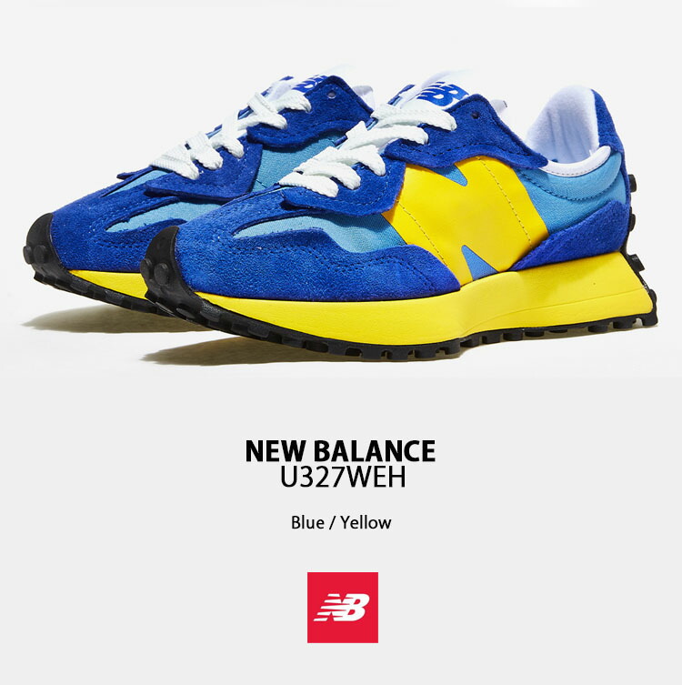 New Balance ニューバランス スニーカー 327 U327WEH BLUE YELLOW ピッグスウェード ブルー イエロー シューズ  メンズ レディース