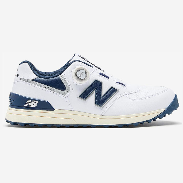 New Balance ニューバランス ゴルフシューズ UGBS574J GOLF スパイクレス BOAフィットシステム WHITE BLUE 2E  幅広 シューズ NewBalance574 ホワイト ブルー