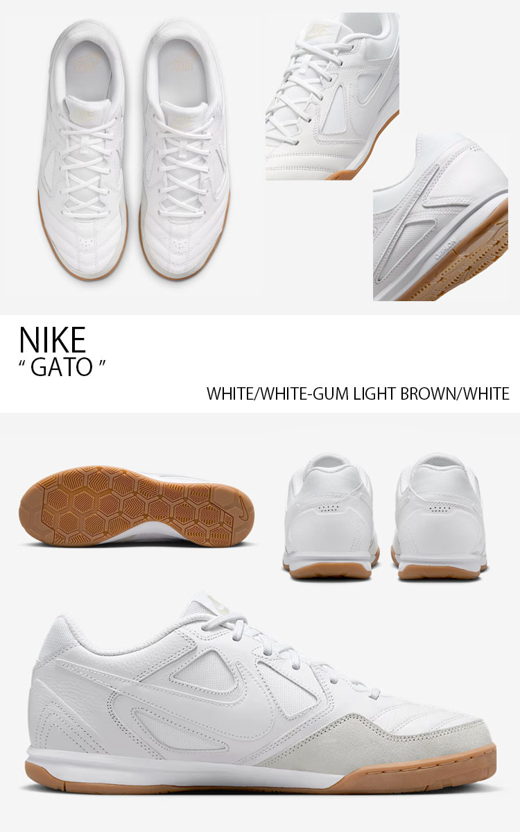 スニーカー Nike SNEAKER (HQ6019) Size 9- Nike Gato White Gum Sneaker Light Brown (HQ6019-100