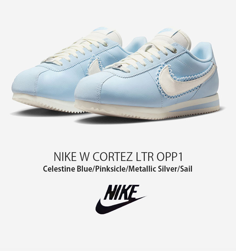 Nike スニーカー シルバー/ブルー 24cm NIKE（ナイキ） レディース スニーカー W CORTEZ LTR OPP1 ウィメンズ