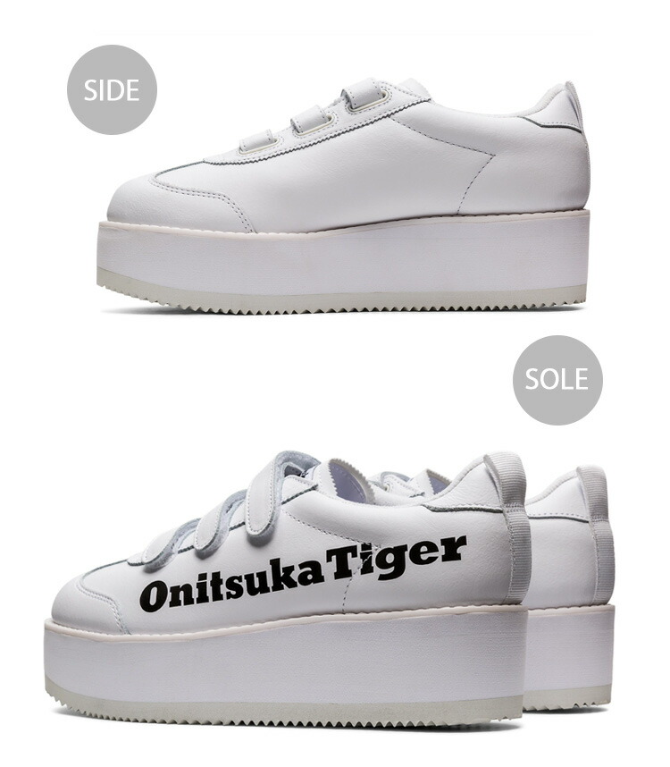 Onitsuka Tiger オニツカタイガー スニーカー DELEGATION CHUNK W WHITE BLACK デレゲーションチャンクW  ホワイト ブラック レディース 女性用 1182A207.113