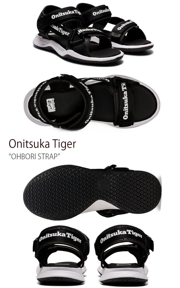 Onitsuka Tiger オニツカタイガー サンダル OHBORI STRAP BLACK WHITE