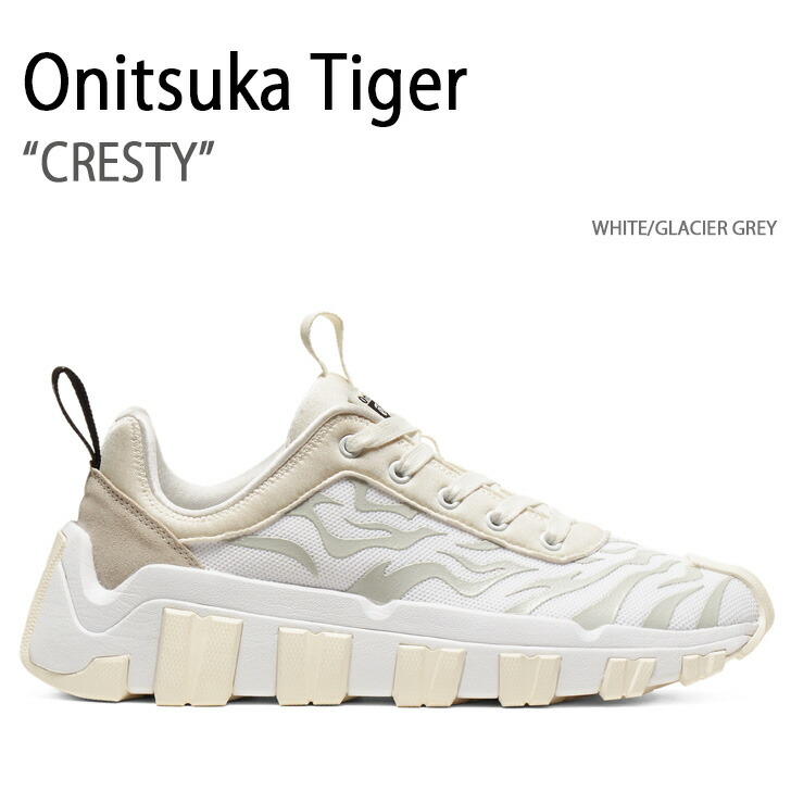 Onitsuka Tiger オニツカタイガー スニーカー CRESTY WHITE GLACIER GREY クレスティ ホワイト グレイシアグレー  メンズ レディース 1183B750.100