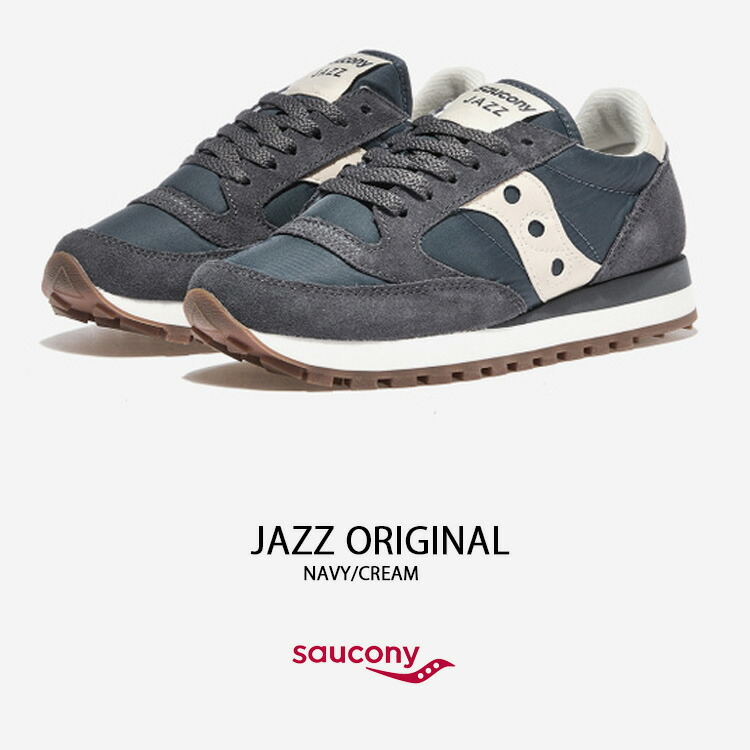 Saucony サッカニー スニーカー JAZZ ORIGINAL NAVY CREAM S2044-672