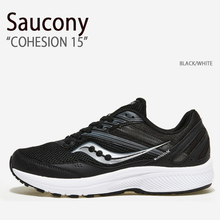 Saucony サッカニー スニーカー COHESION 15 BLACK WHITE S20702-05