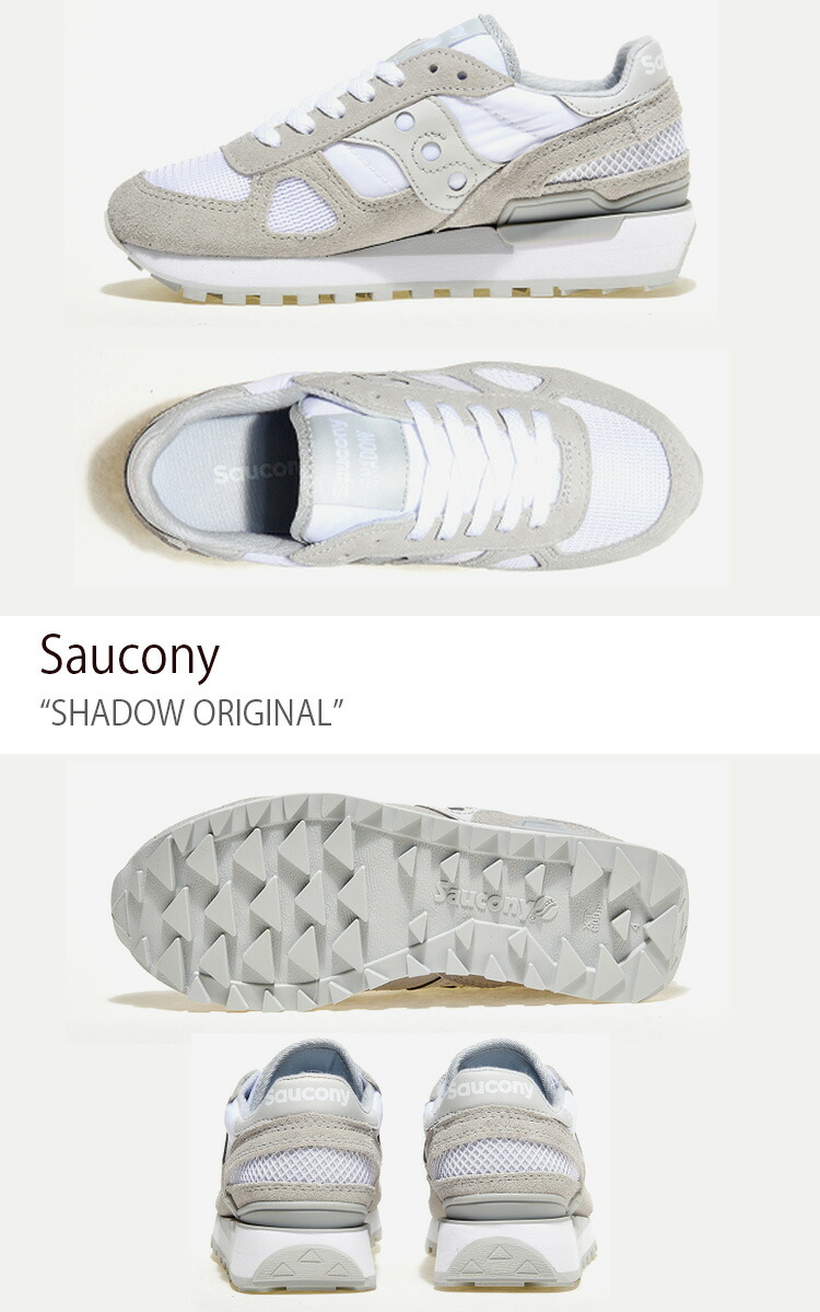 Saucony サッカニー スニーカー SHADOW ORIGINAL S2108-832 WHITE GRAY