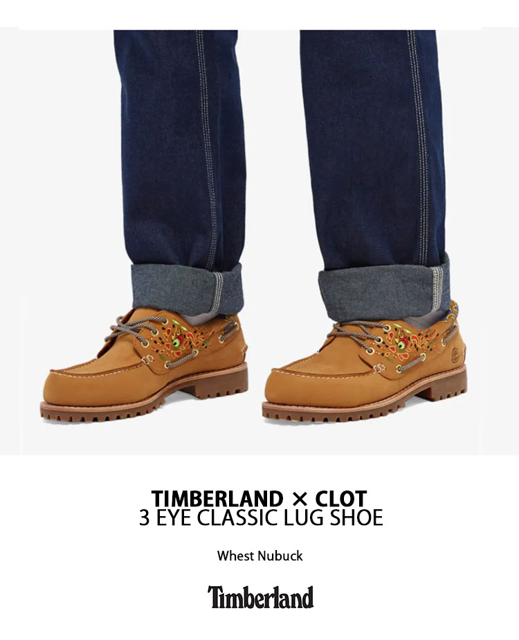 Timberland CLOT デッキシューズ 3 EYE CLASSIC LUG SHOE WHEAT NUBUCK