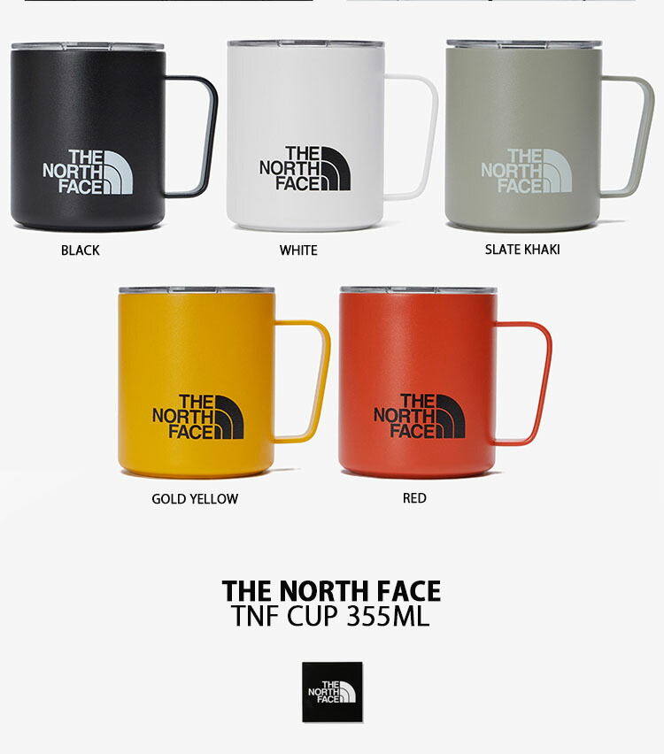 THE NORTH FACE ノースフェイス サーモ マグカップ TNF CUP 355ML サーモマグカップ フタ付き WHITE BLACK  GRAY YELLOW RED 保温 保冷 断熱 NA5CP06A/B/C/D/E