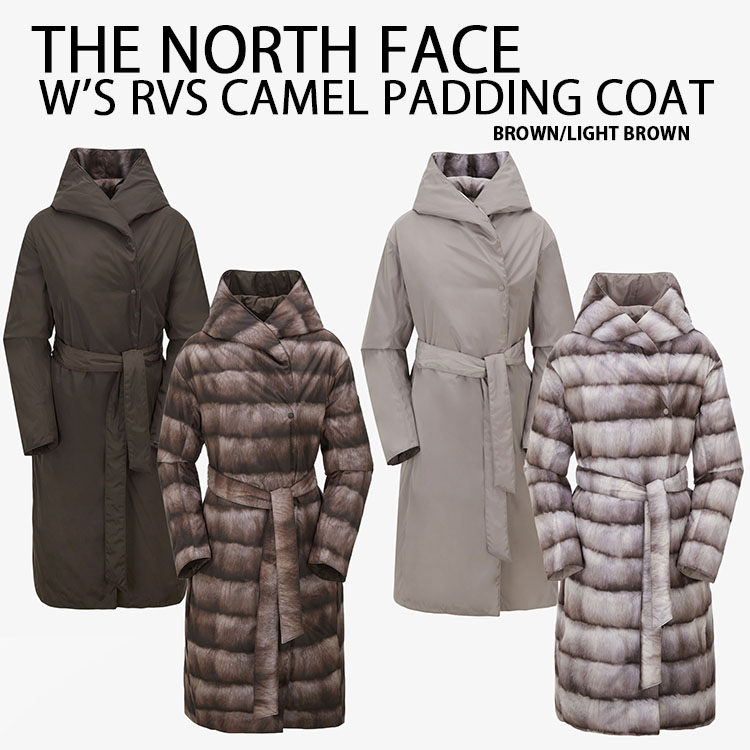 THE NORTH FACE ノースフェイス レディース ダウンコート W'S RVS CAMEL PADDING COAT ファープリント  リバーシブル ロングパディング ローブコート NC3NP80A/B