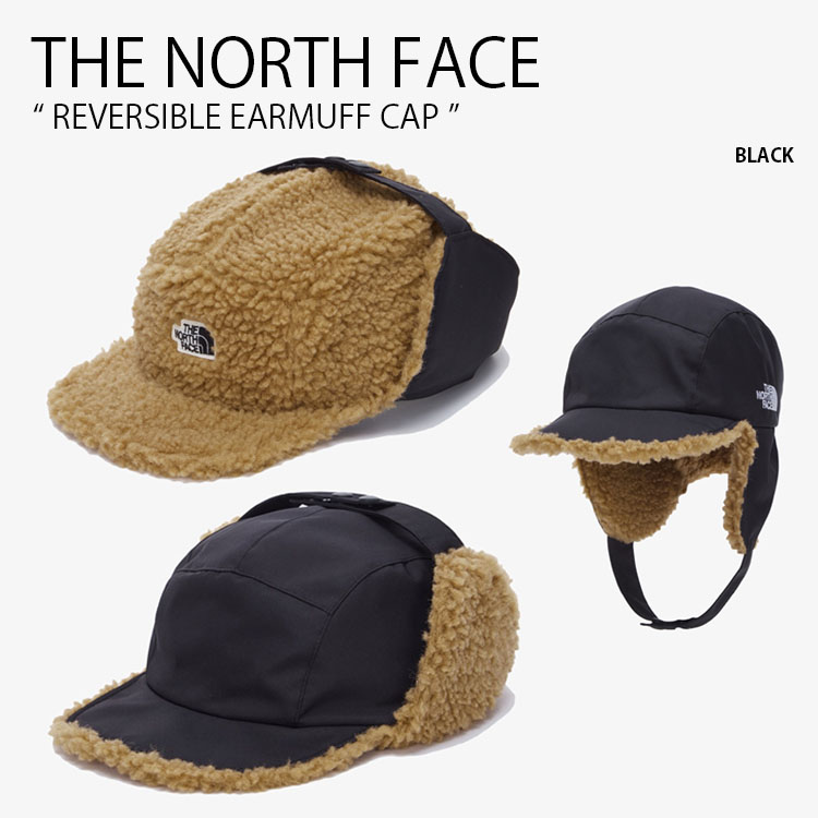 THE NORTH FACE ノースフェイス キャップ REVERSIBLE EARMUFF CAP 帽子 イヤーマフ 耳あて ブラック ブラウン  ボア メンズ レディース 男性用 女性用 NE3CM55J