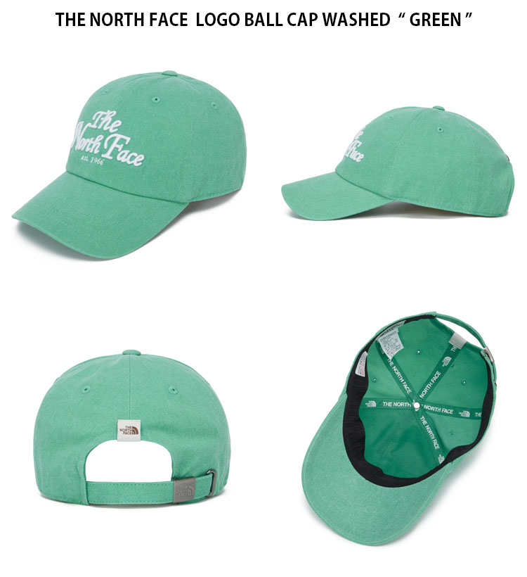 [韓国]★NOIAGO★WASHED LOGO BALL CAP★ロゴ ボール キャップ★ THE NORTH FACE ノースフェイス ベースボールキャップ LOGO BALL