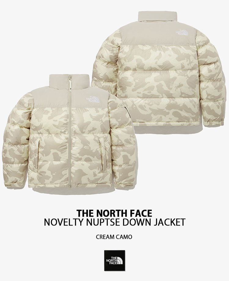 THE NORTH FACE ノースフェイス ダウンジャケット NOVELTY NUPTSE DOWN JACKET P ノベルティ ヌプシ  CREAM CAMO ダウンジャケット クリーム カモフラ NJ1DP51K