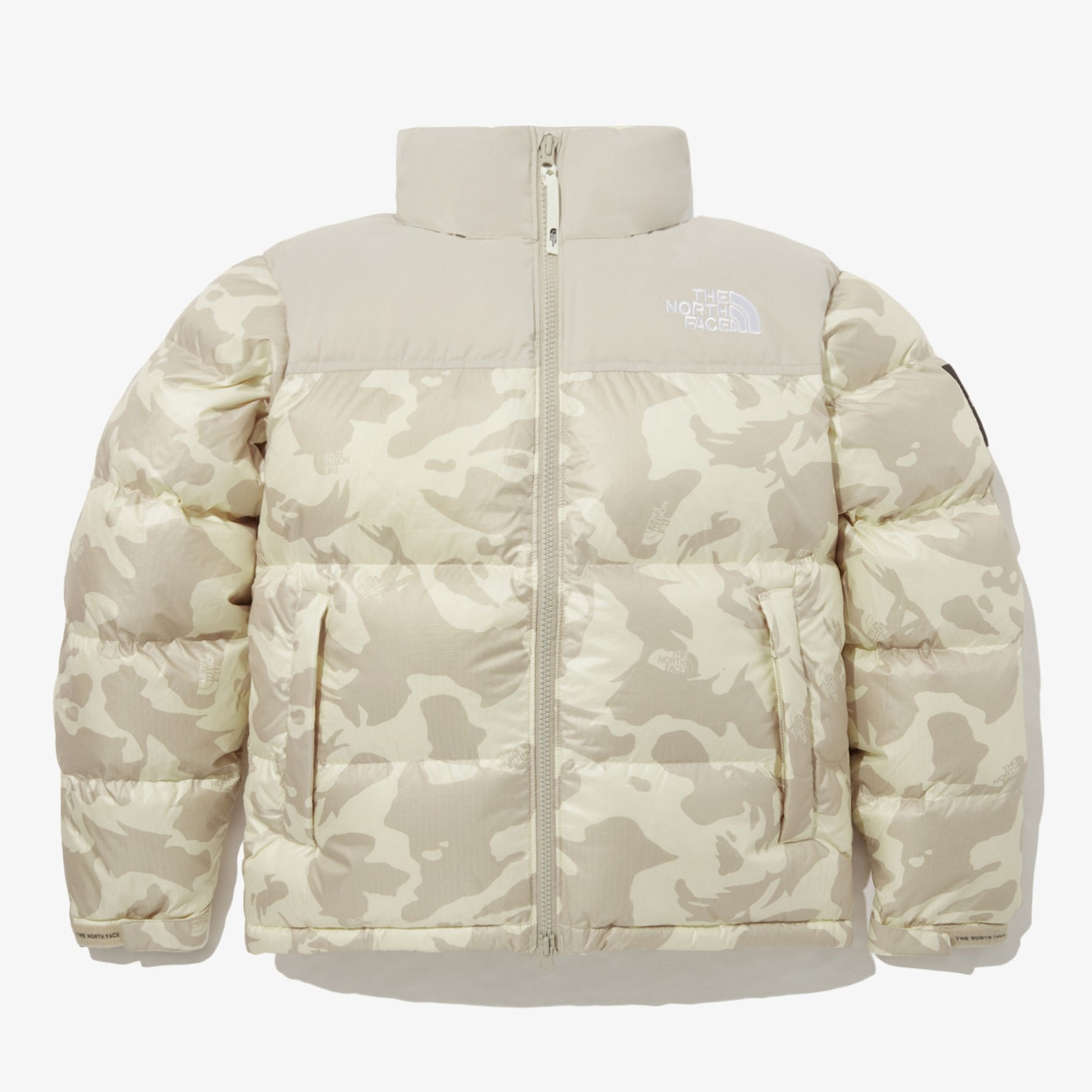 THE NORTH FACE ノースフェイス ダウンジャケット NOVELTY NUPTSE DOWN JACKET P ノベルティ ヌプシ  CREAM CAMO ダウンジャケット クリーム カモフラ NJ1DP51K