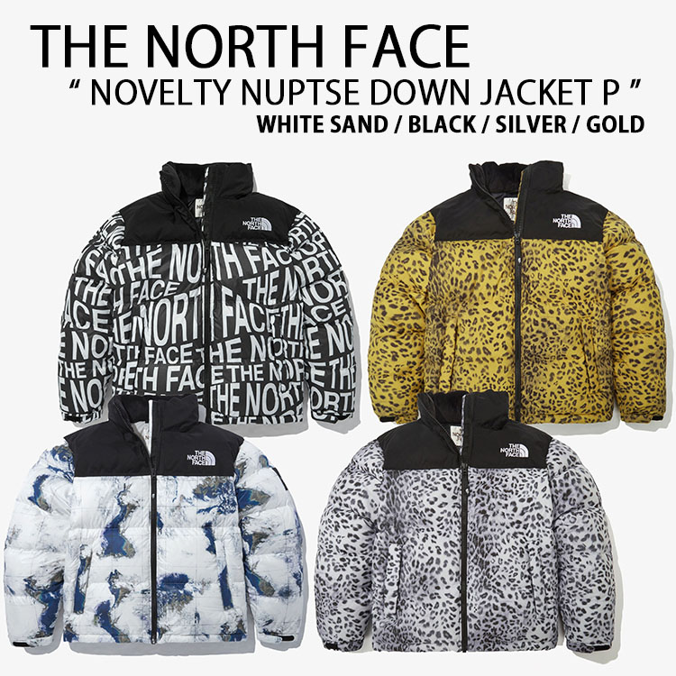 THE NORTH FACE ノースフェイス ダウンジャケット NOVELTY NUPTSE DOWN JACKET ヌプシ ダウン ジャケット  BLACK WHITE GOLD SILVER レオパード ヒョウ柄