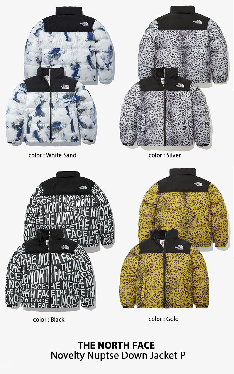 THE NORTH FACE ノースフェイス ダウンジャケット NOVELTY NUPTSE DOWN JACKET ヌプシ ダウン ジャケット  BLACK WHITE GOLD SILVER レオパード ヒョウ柄