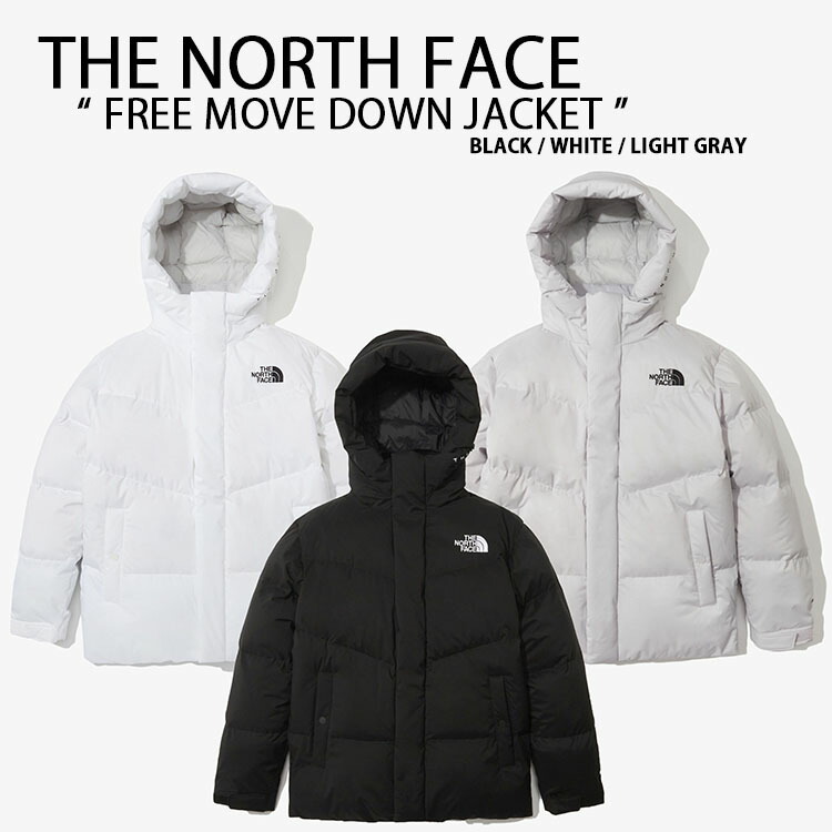 【即納商品あり/国内配送】THE NORTH FACE ノースフェイス ダウンジャケット FREE MOVE DOWN JACKET ダウン  ジャケット BLACK WHITE GRAY NJ1DN52K/J/L