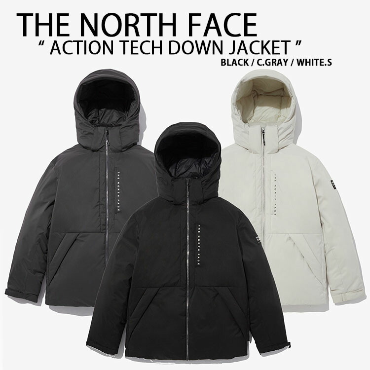 THE NORTH FACE ノースフェイス ダウンジャケット ACTION TECH DOWN JACKET ダウン ジャケット ショートダウン  WHITELABEL BLACK CHARCOAL WHITE NJ1DN54K/J/L