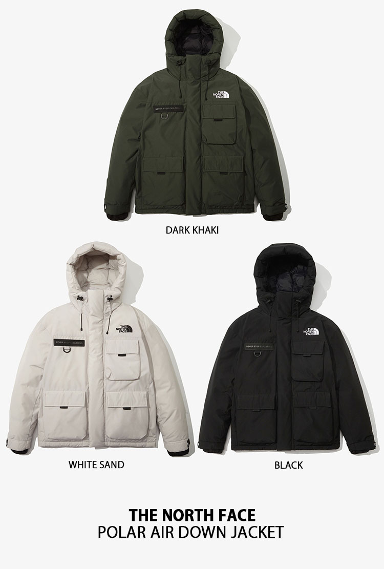 THE NORTH FACE ノースフェイス ダウンジャケット POLAR AIR DOWN JACKET ダウン ジャケット ショートダウン フード  フード付き KHAKI BEIGE BLACK NJ1DN66A/B/C