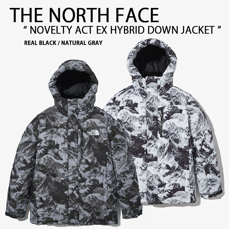 THE NORTH FACE ノースフェイス ダウンジャケット NOVELTY ACT EX HYBRID DOWN JACKET ダウン ジャケット  ショートダウン フード BLACK GRAY WHITE NJ1DN78A/B