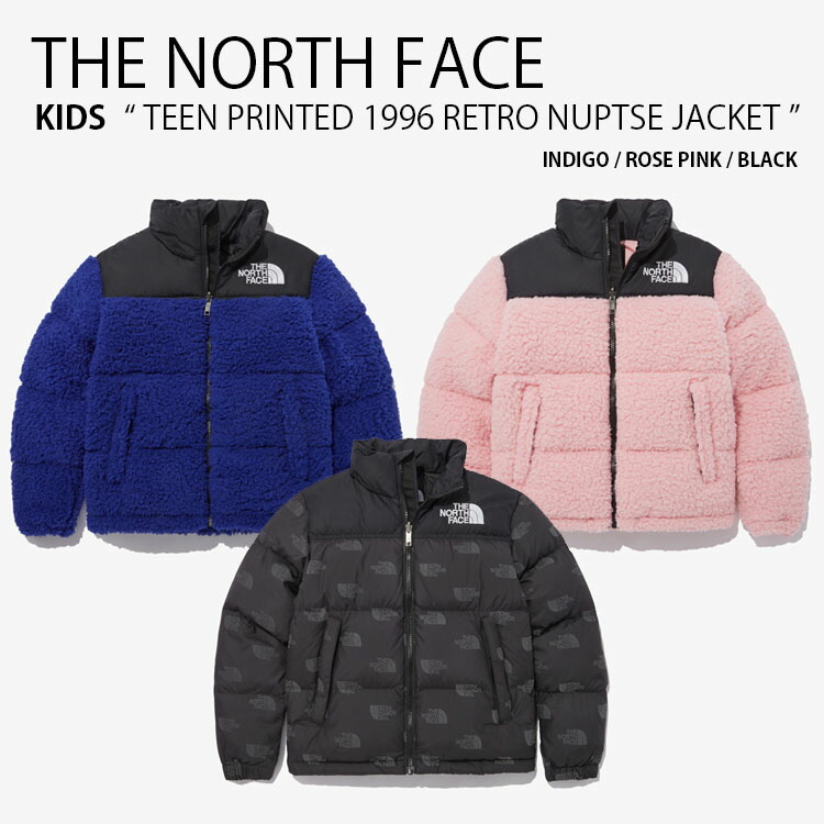 THE NORTH FACE ノースフェイス キッズ ダウンジャケット TEEN PRINTED 1996 RETRO NUPTSE JACKET  プリント レトロ ヌプシ ダウン ジャケット NJ1DN90S/T/U