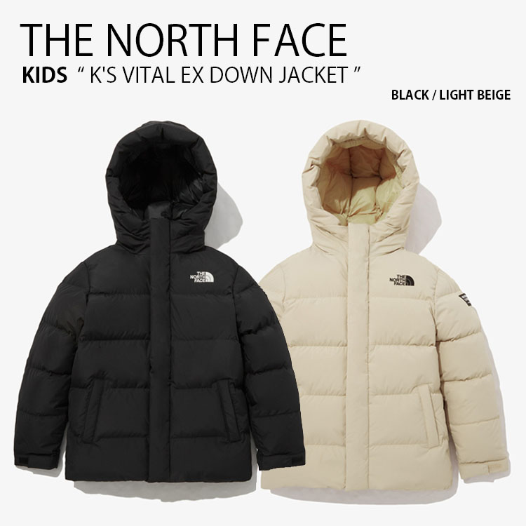 THE NORTH FACE ノースフェイス キッズ ダウンジャケット K'S VITAL EX DOWN JACKET バイタル ダウン ジャケット  ジップアップ フーディ ロゴ 子供用 NJ1DP56S/T