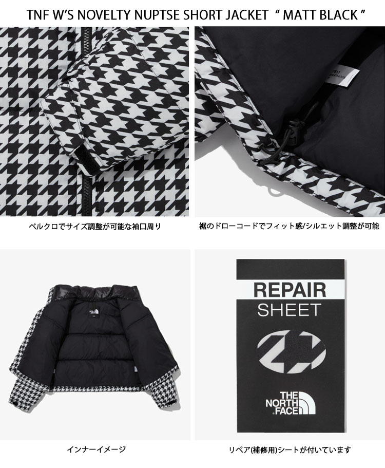 THE NORTH FACE ノースフェイス レディース ダウンジャケット W'S NOVELTY NUPTSE SHORT JACKET 千鳥格子  ヌプシダウン ショートダウン クロップ丈 NJ1DP98A