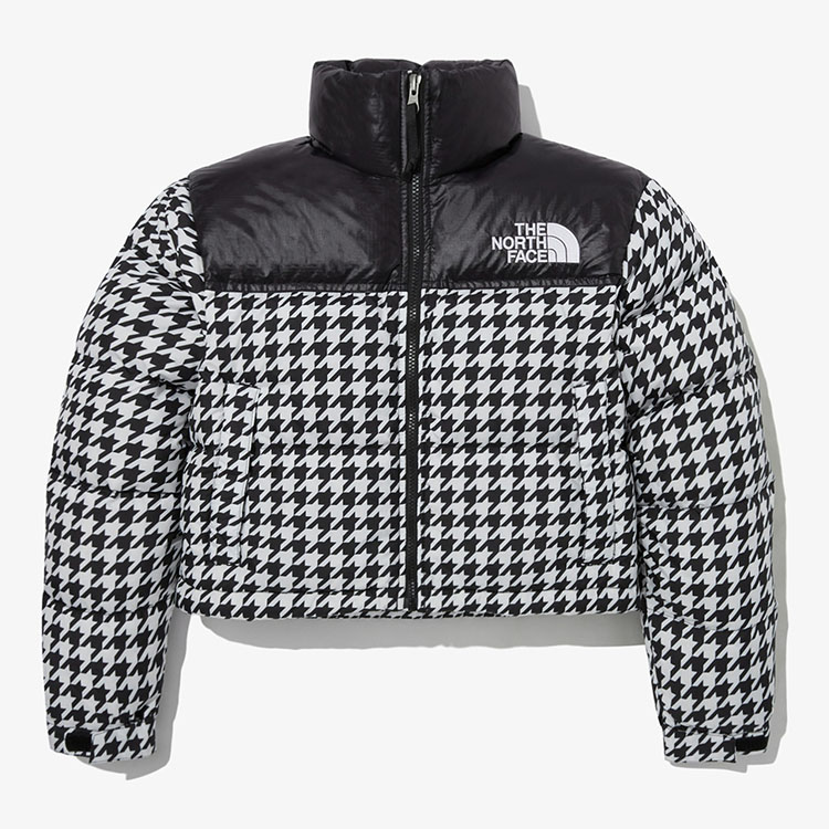 THE NORTH FACE ノースフェイス レディース ダウンジャケット W'S NOVELTY NUPTSE SHORT JACKET 千鳥格子  ヌプシダウン ショートダウン クロップ丈 NJ1DP98A