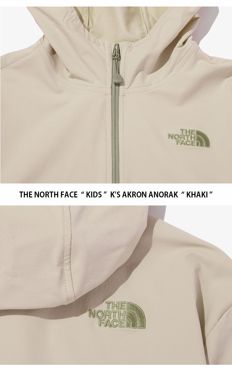 THE NORTH FACE ノースフェイス キッズ ジャケット K'S AKRON ANORAK アクロン アノラック フーディ ハーフジップ  パーカー 男の子 女の子 子供用 NJ3BN53S/T/U