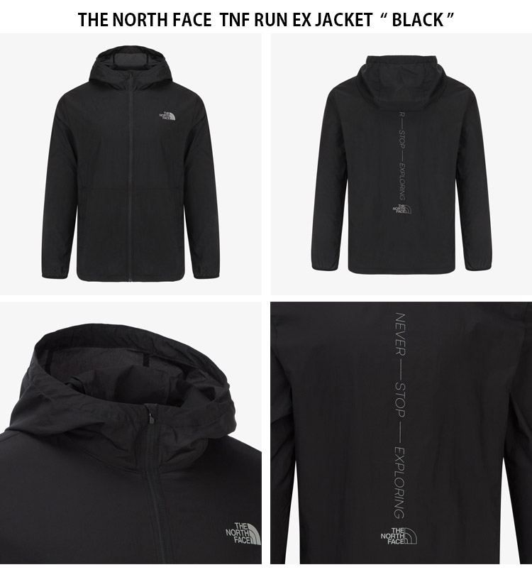THE NORTH FACE ブラック ナイロンジャケット　TNFRUN M THE NORTH FACE（ザ ノースフェイス） ノースフェイス ナイロン
