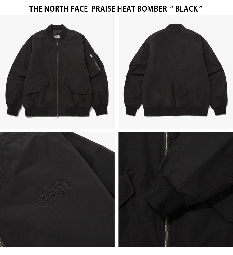 THE NORTH FACE ノースフェイス ボンバージャケット PRAISE HEAT BOMBER ブルゾン MA-1 MA1  ノーカラージャケット ロゴ カジュアル NJ3NP01A/B/C NJ3NP53A/B/C