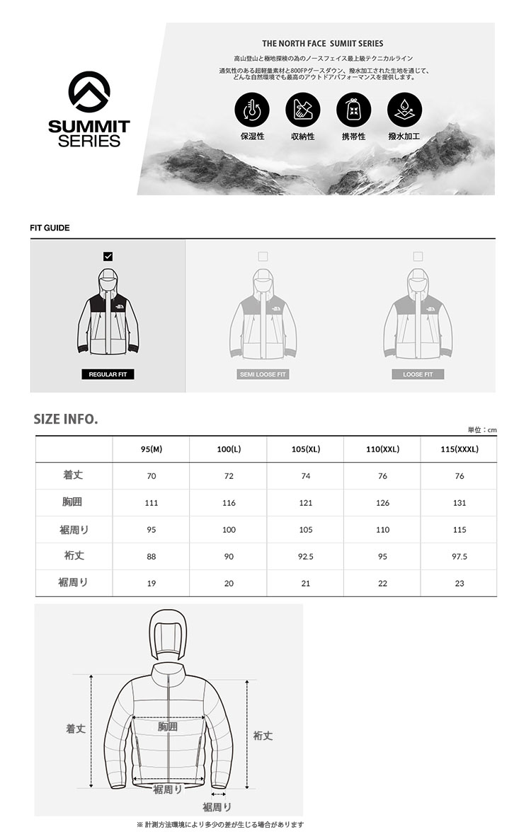 THE NORTH FACE ノースフェイス インナーダウン M'S SUMMIT