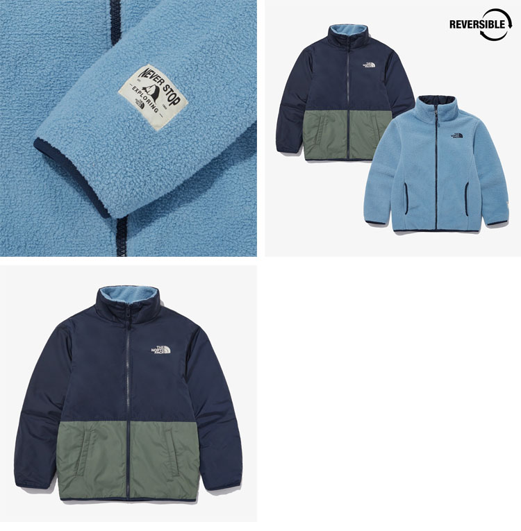 THE NORTH FACE ノースフェイス キッズ フリースジャケット K'S COMFORT RVS FLEECE JACKET コンフォート  リバーシブル フリース ジャケット 子供用 NJ4FN58U/V