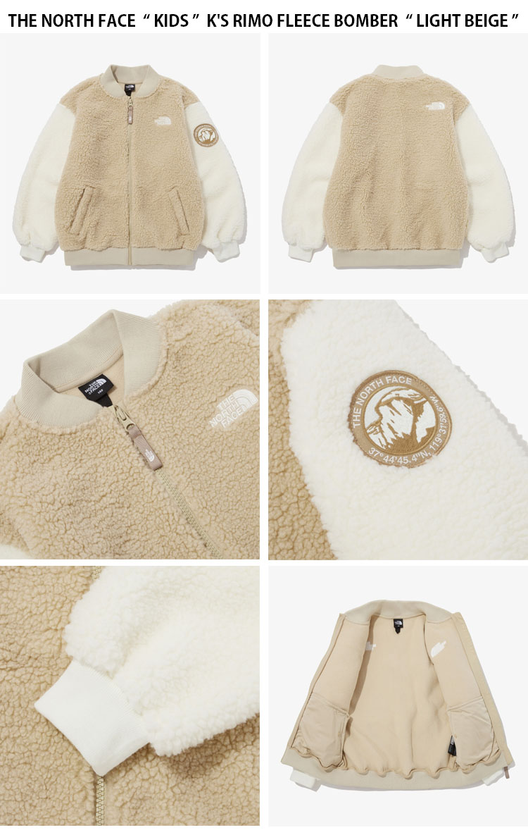 THE NORTH FACE ノースフェイス キッズ フリースジャケット K'S RIMO FLEECE BOMBER リモ フリース ボンバー  ジャケット ロゴ 子供用 NJ4FP53S/T/U