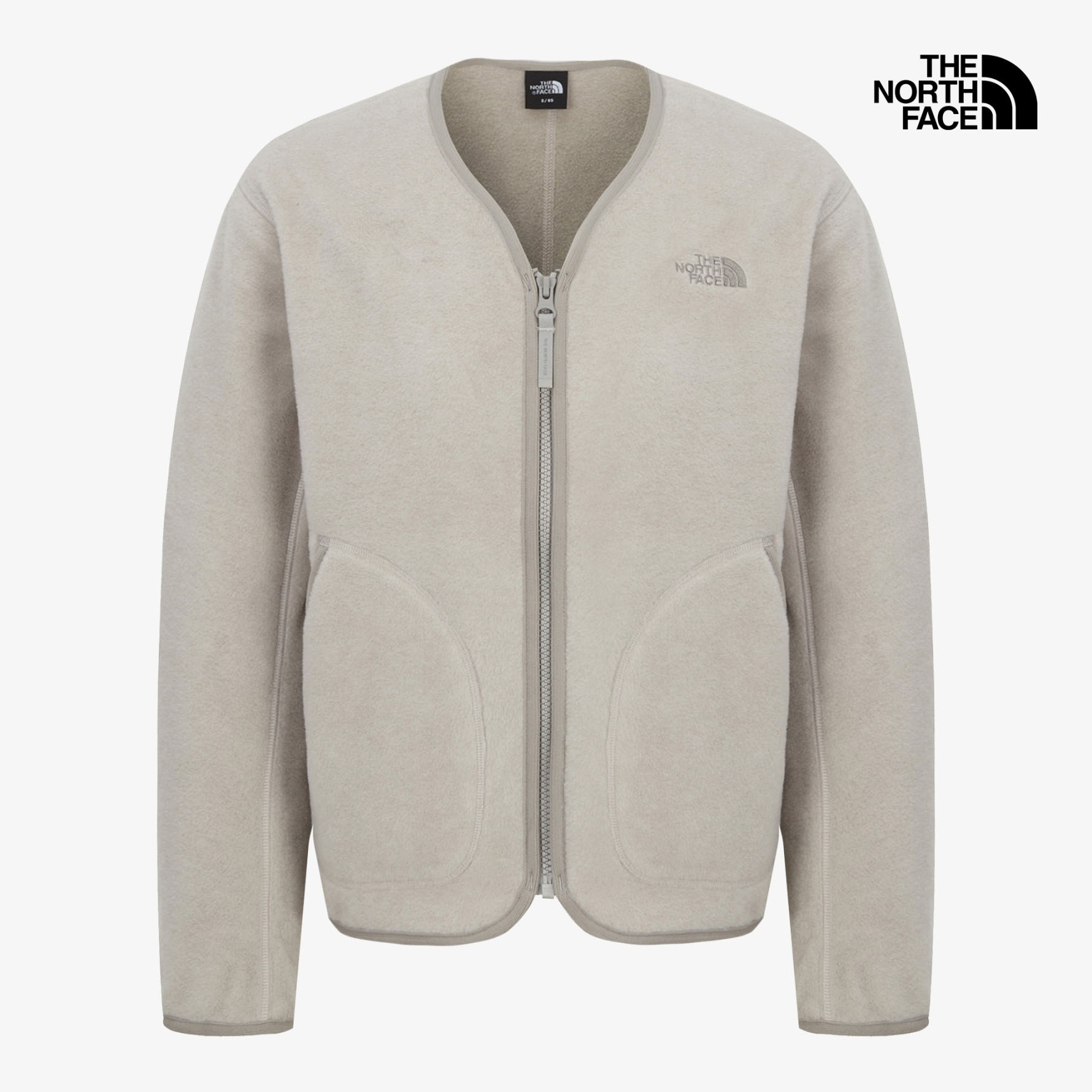 最終⚡️韓国★ノースフェイス アカンポ カーディガン フリース ノーカラー S THE NORTH FACE（ザ ノースフェイス） ノースフェイス レディース